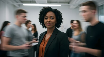 Obraz premium Confident Businesswoman in Modern Office 