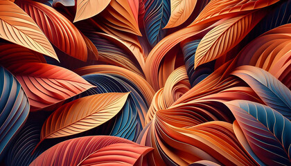 A Psychedelic Take on Tropical Leaves 🌴💜
