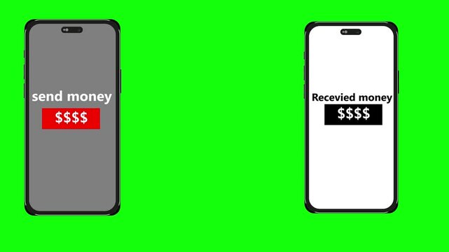 Send money mobile banking animation for fast digital payments secure transactions online banking and fintech motion graphics projects.