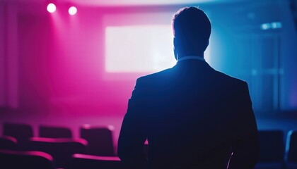 Antagonistic Business Coach Challenges Data Projector: A Showdown Of Skills And Strategies In The Corporate World.