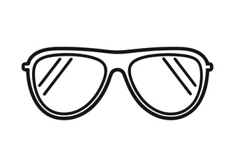 Fototapeta premium sunglass silhouette, Sunglass silhouette vector, sunglasses icon vector 