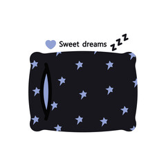 Vector design of pillow. Textiles for home interior, cozy elements.