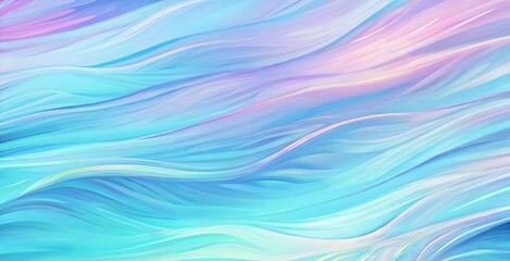 Abstract flowing waves in soft blue, pink, and lavender hues creating a dreamy atmosphere