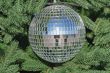disco ball Christmas ornament