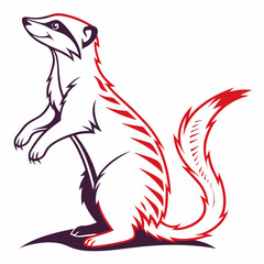 Creative animal icon Mongoose vector illustration
