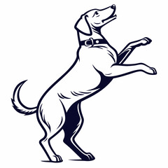 Creative animal icon Dog vector illustration
