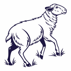 Creative animal icon Sheep vector illustration
