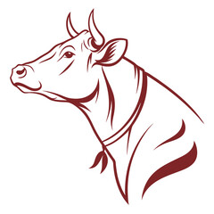 Creative animal icon Cow vector illustration
