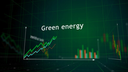 Green energy clean power charts and graphs diagram