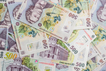 500 LEI banknote details - Romanian money