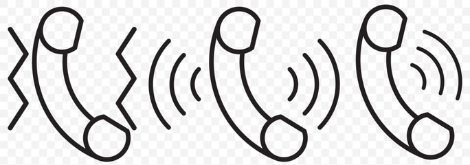 Set of flat vector call icon, phone icon, minimalist phone icon. Eps 10.