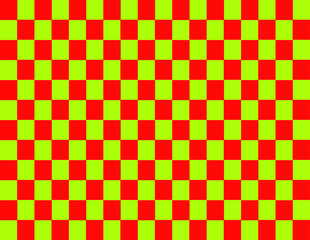 Trippy checkerboard background. Retro psychedelic checkered wallpaper. Wavy groovy chessboard surface. Op art pattern checkered textures. Retro chest pattern 70s 90s background texture.eps10