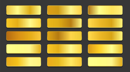 yellow gold gradients metallic gradients set design