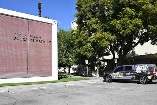 RIVERSIDE, CALIFORNIA - 2 FEB 2025: The Riverside Police Department building.