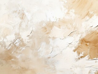 Abstract Whimsy: An ethereal swirl of beige and white paint strokes evokes a sense of tranquility and subtle movement, reminiscent of a soft summer breeze. 