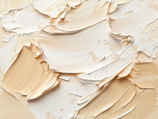 Creamy Beige Textured Abstract: A captivating close-up shot revealing the rich texture and swirling...