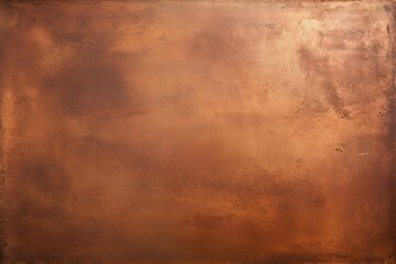 Copper Plate Banner Texture. Old Metal Sheet with Bronze Brass Color. Vintage Metallic Frame Background Design