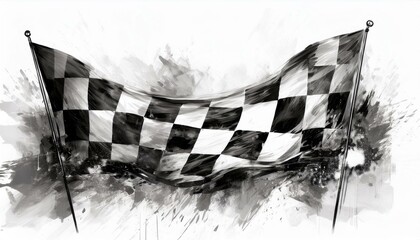 creative vintage grunge abstract racing flag background wallpaper graphic resource