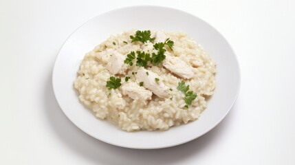 Aromatic Chicken Risotto Dish: Creamy Italian Rice with Chicken, Perfect for a Delicious Meal