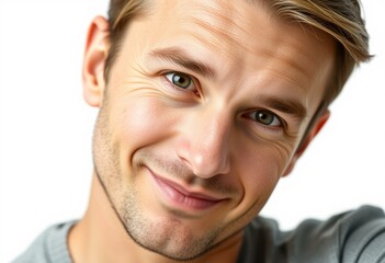 Fototapeta premium Male portrait with calm facial expression