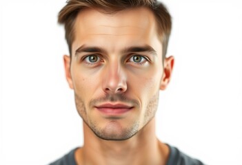 Fototapeta premium Male portrait on white background