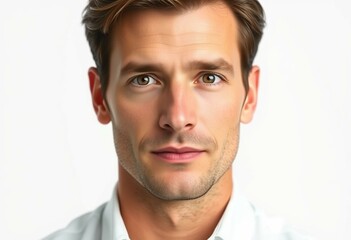 Obraz premium Male portrait on white background