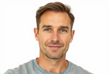 Fototapeta premium Male portrait on white background