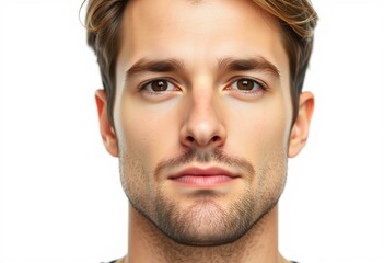 Obraz premium Male portrait on white background