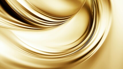 Fototapeta premium Stunning Gold Abstract Design. A mesmerizing interplay of smooth curves and rich golden hues, creating a sophisticated and elegant visual experience.