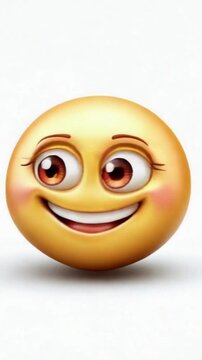 white background, a high quality, realistic icon of an happy That is moving