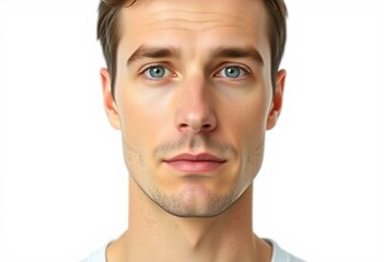 Obraz premium Male portrait on white background