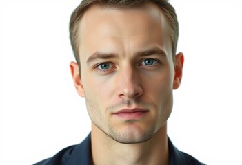 Obraz premium Male portrait with neutral facial expression