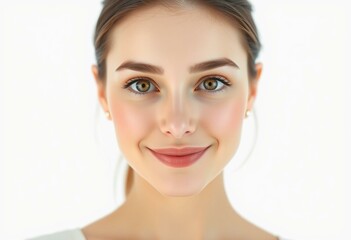 Obraz premium Female portrait on white background