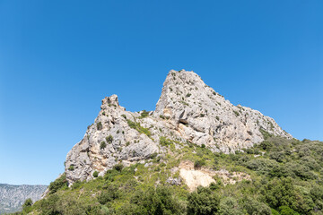 mountain landscape with blue sky