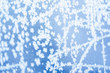 frozen cold winter vibes blue pretty frost morning ice crystals texture 