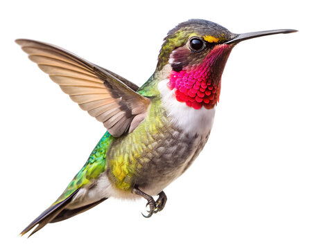 hummingbird on white background