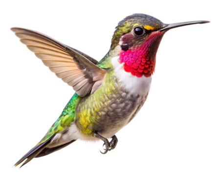 hummingbird on white background