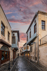 Old Bey district street view in Gaziantep City of Turkey