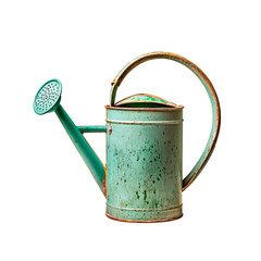 Vintage Watering Can on White Background