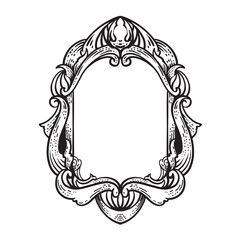 Vintage frame ornaments vector