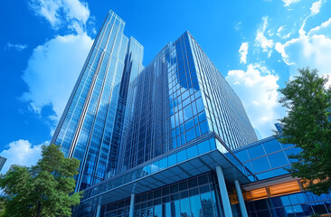 Obraz premium high rise buildings in office area