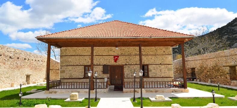 Korkuteli Town in Antalya, Turkey is an Ottoman town. There is a historical Mosque, Madrasa and Bath here.