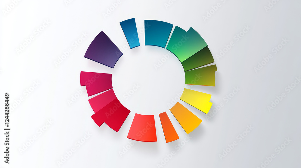 Poster vector version. color circle graph for design and business concept. jpeg version is also available