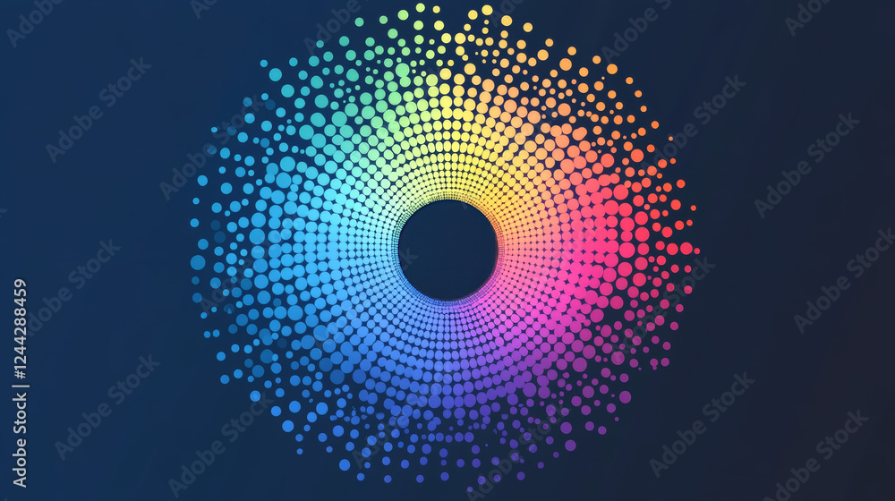 Poster vector version. color circle graph for design and business concept. jpeg version is also available
