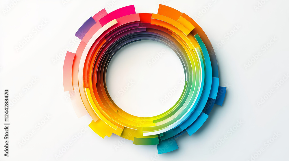 Poster vector version. color circle graph for design and business concept. jpeg version is also available