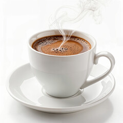 AI-generated image -artwork. Not a real depiction. Steaming Cup. 