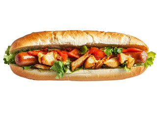 Hot dog isolated on a transparent background