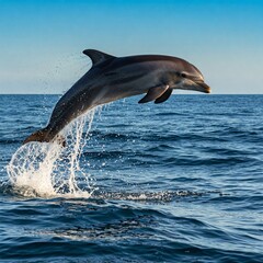 Fototapeta premium dolphin jumping out of water