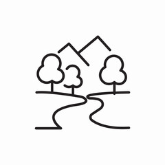 nature park trail icon vector sign