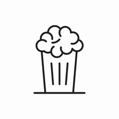 popcorn snack box icon vector sign